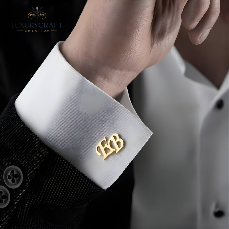 Custom Initial Cufflinks for Men, Best Man Gifts