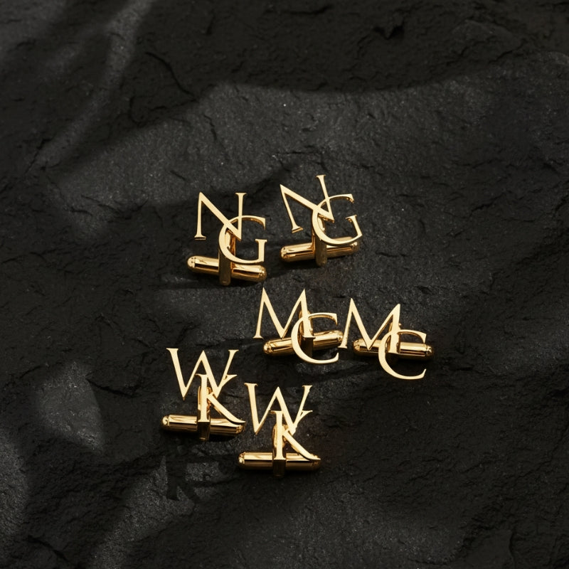 Custom Initial Cufflinks for Men, Best Man Gifts