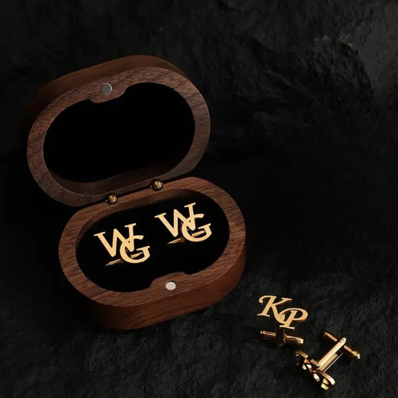 Custom Initial Cufflinks for Men, Best Man Gifts