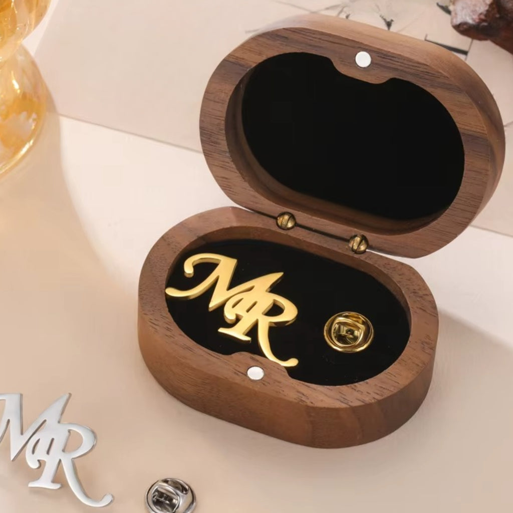 Custom Initia Brooch,  Wedding Gift