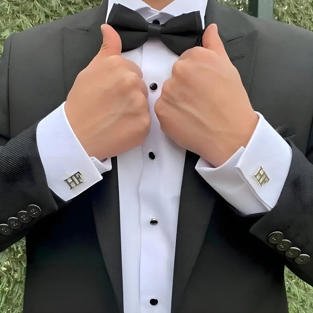 Custom Initial Cufflinks for Men, Best Man Gifts