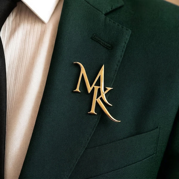 Custom Initia Brooch,  Wedding Gift