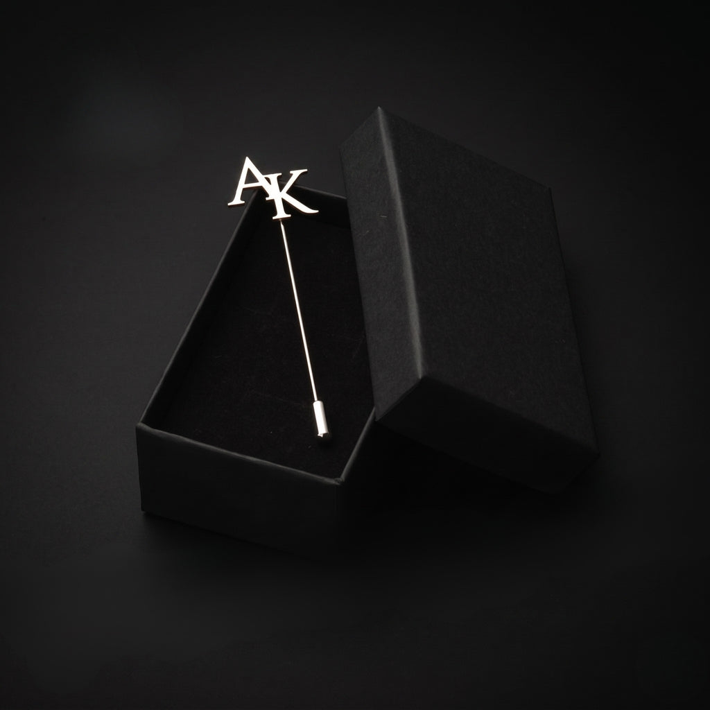 Custom initial lapel pins