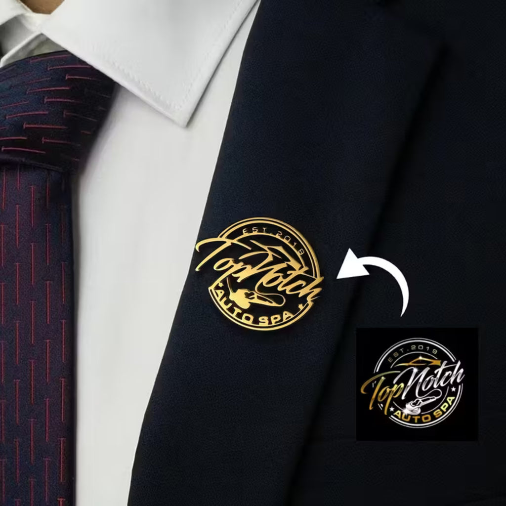 Custom Logo Brooch | Company Logo Pin | Wedding & Corporate Gift