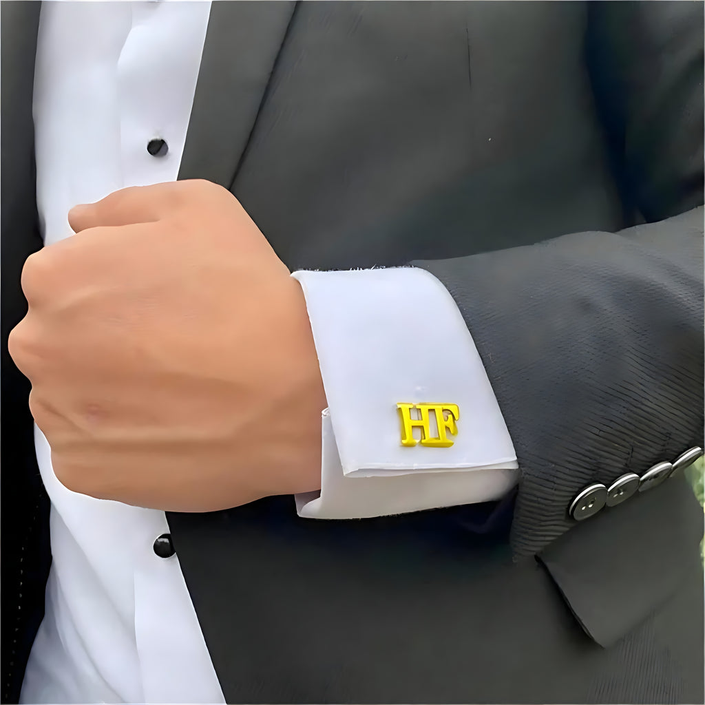 Custom Initial Cufflinks for Men, Best Man Gifts