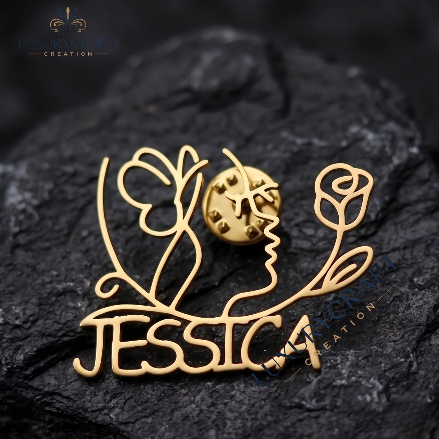 Custom Logo Brooch Pin (Single Finish)