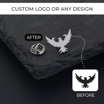 Custom Logo Lapel Pin: Metal Business Badge, Branded Staff And Client Gift