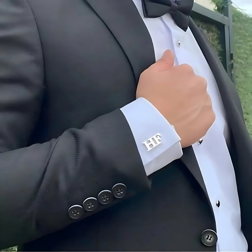 Custom Initial Cufflinks for Men, Best Man Gifts