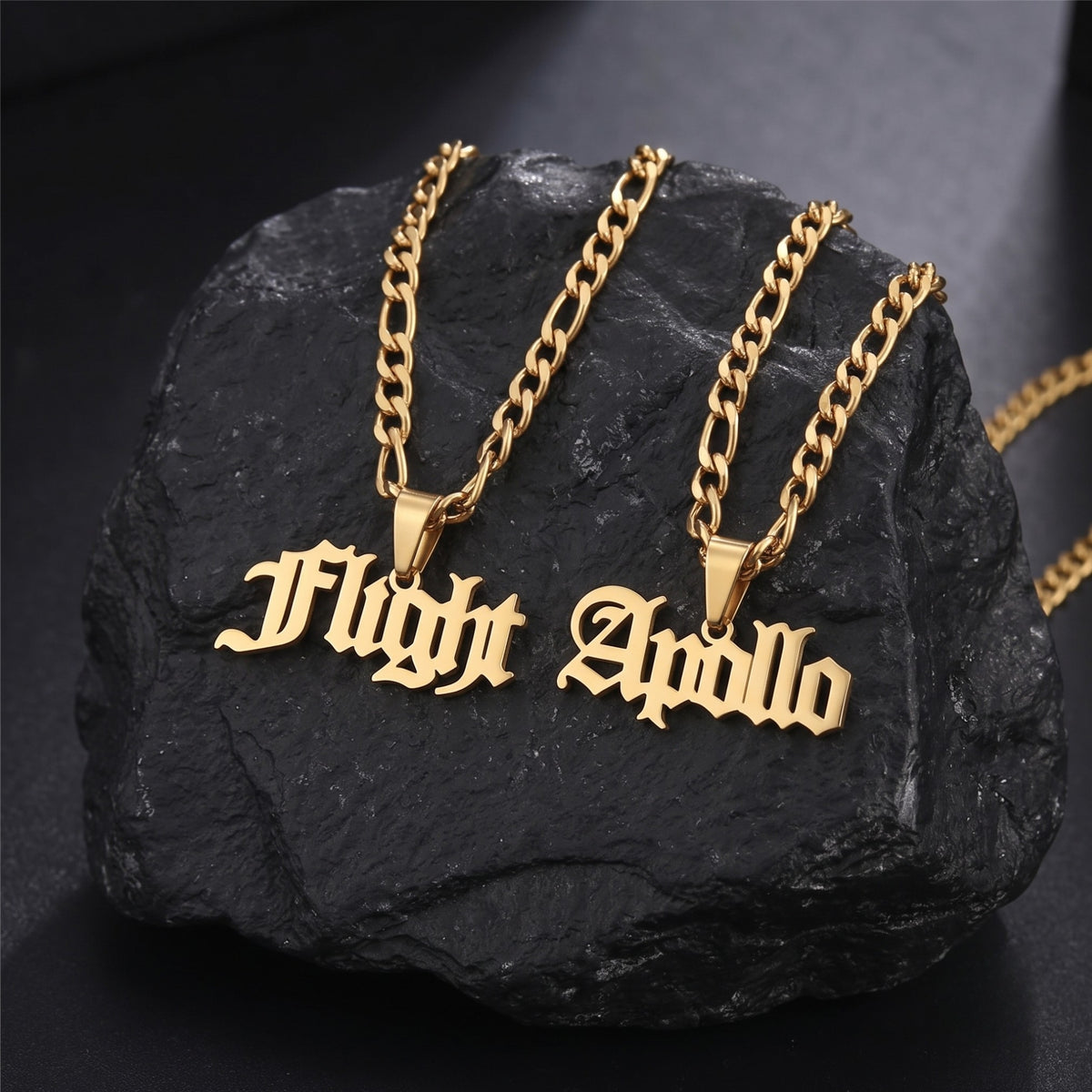 Custom name and logo pendant necklace for men and women