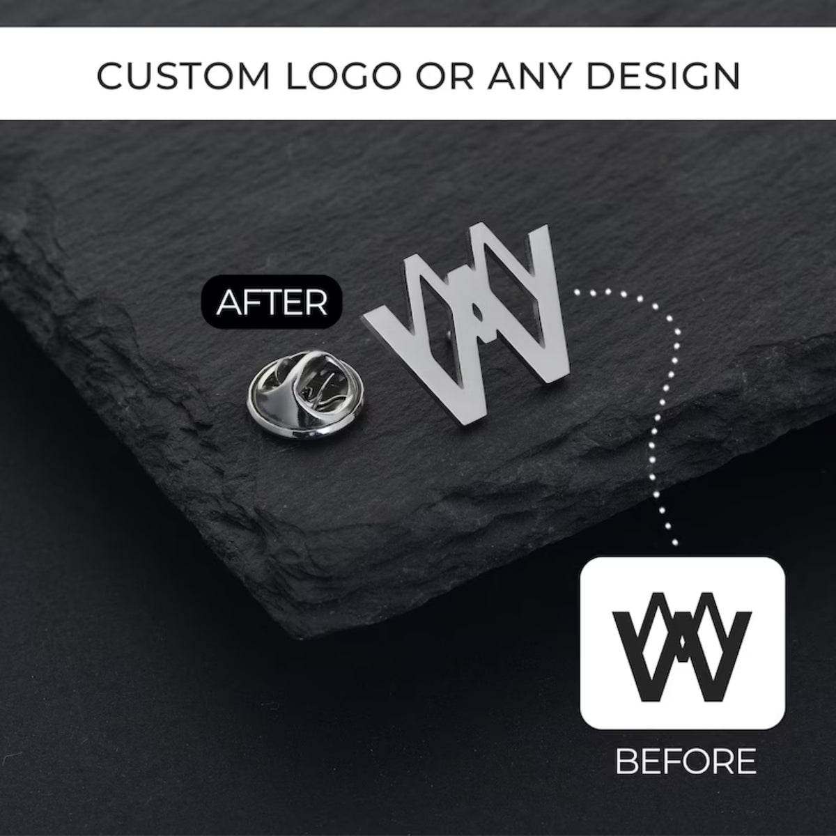 Custom Logo Lapel Pin: Metal Business Badge, Branded Staff And Client Gift