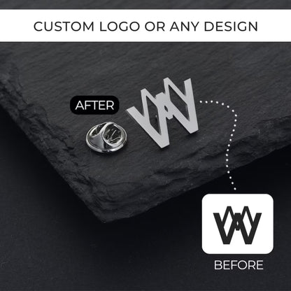Custom Logo Lapel Pin: Metal Business Badge, Branded Staff And Client Gift