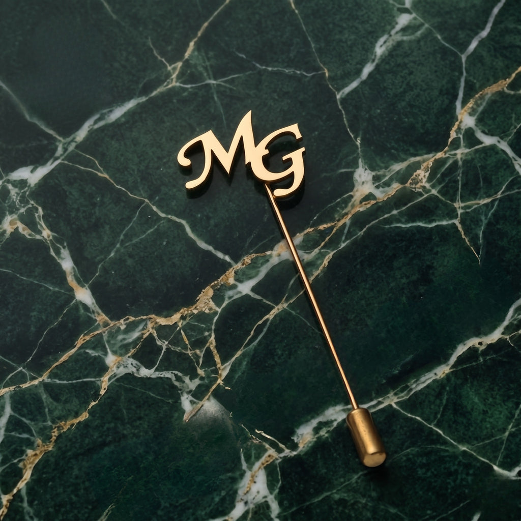 Custom initial lapel pins