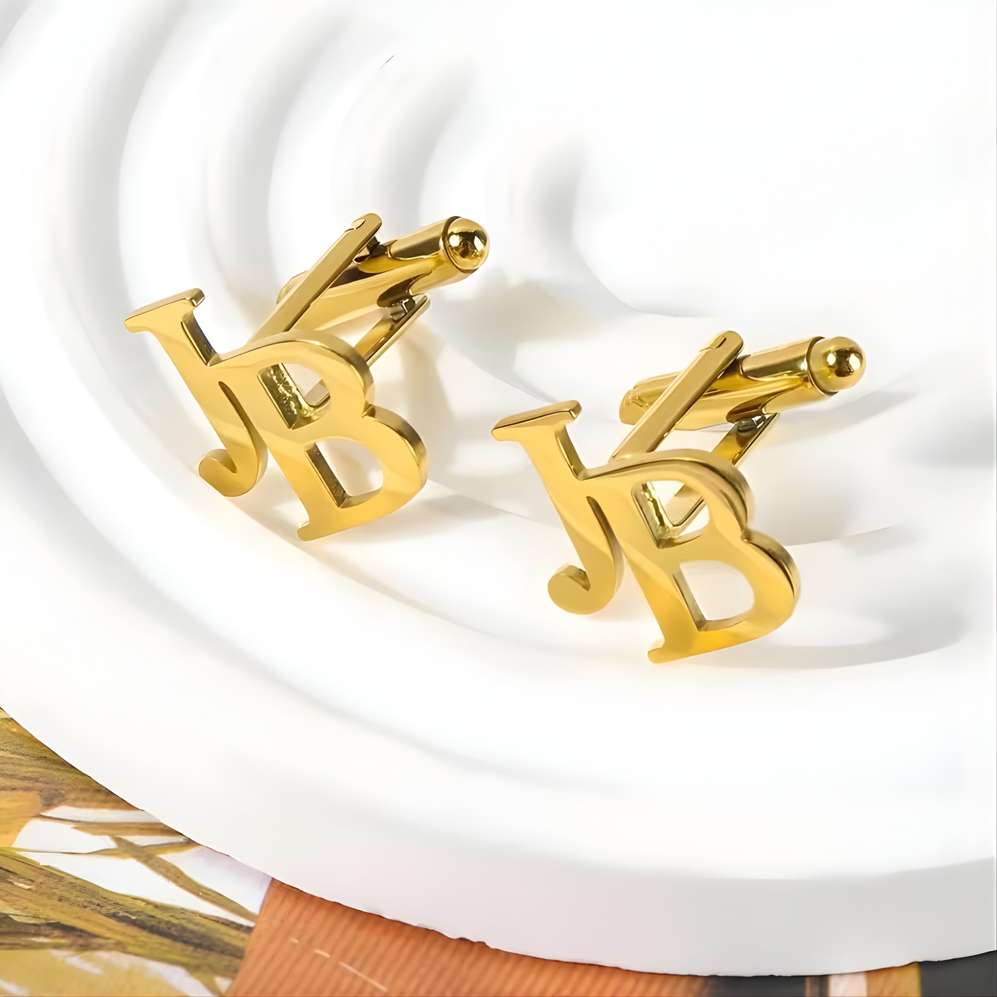 Custom Initial Cufflinks for Men, Best Man Gifts