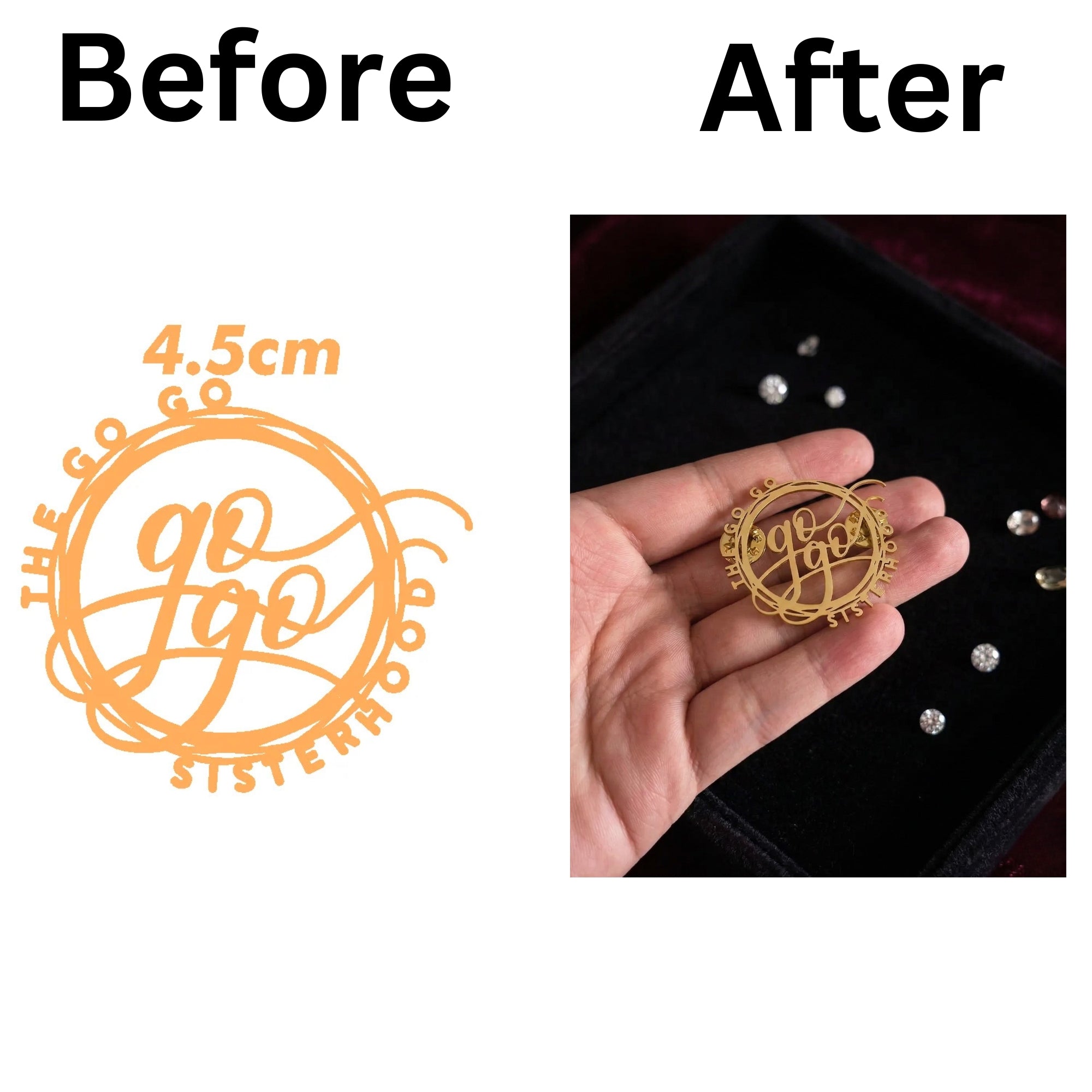 Custom Logo Brooch | Company Logo Pin | Wedding & Corporate Gift