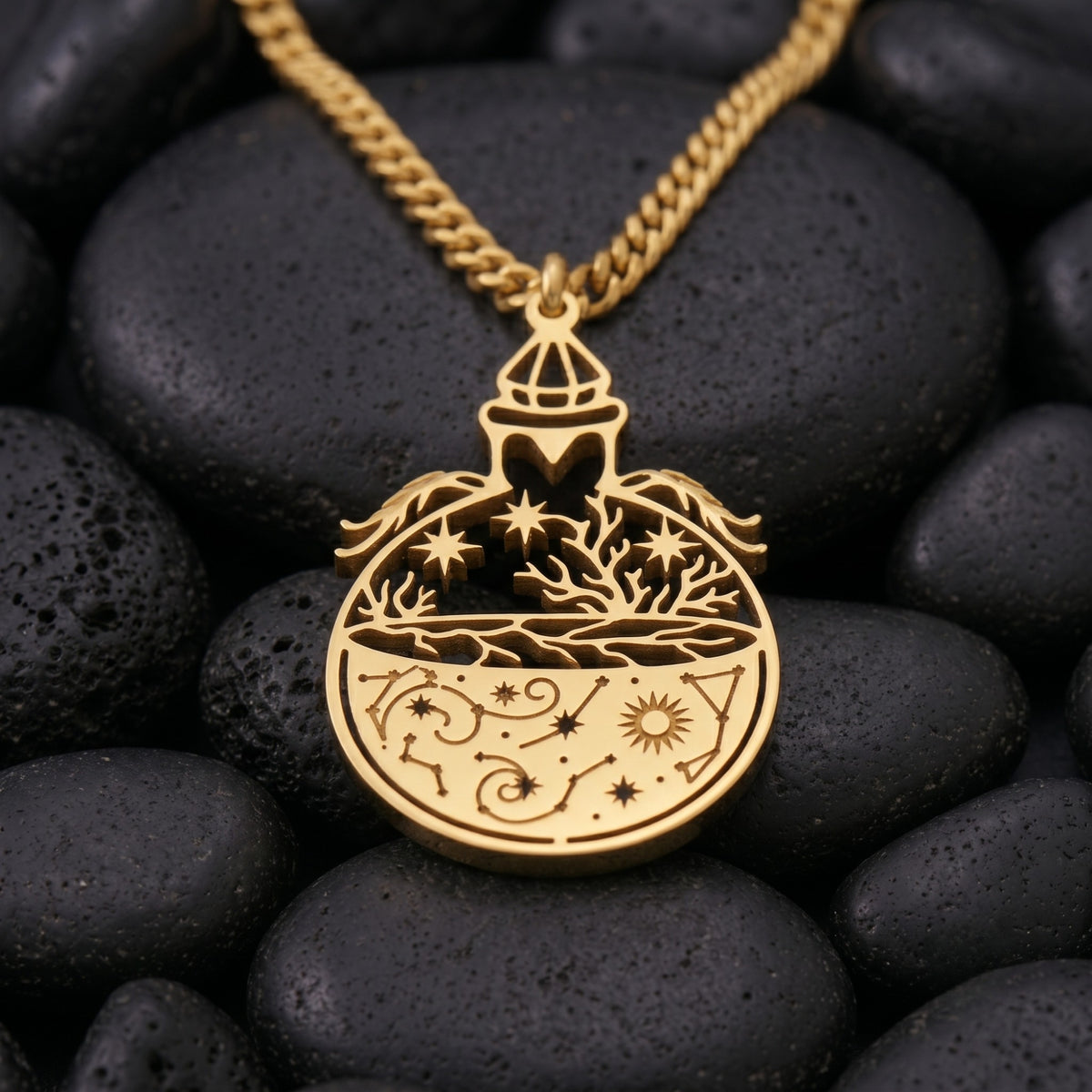 Personalized pendant necklace with custom logo design