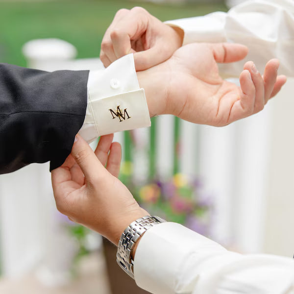 Custom Initial Cufflinks for Men, Best Man Gifts