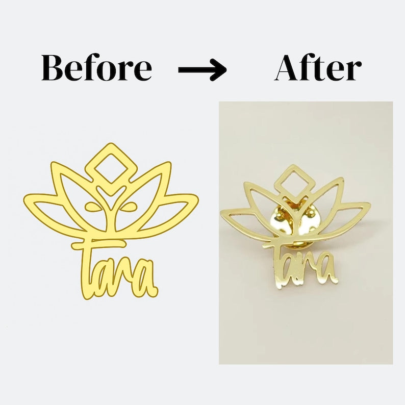 Custom Logo Brooch  Company Logo Pin  Wedding & Corporate Gift