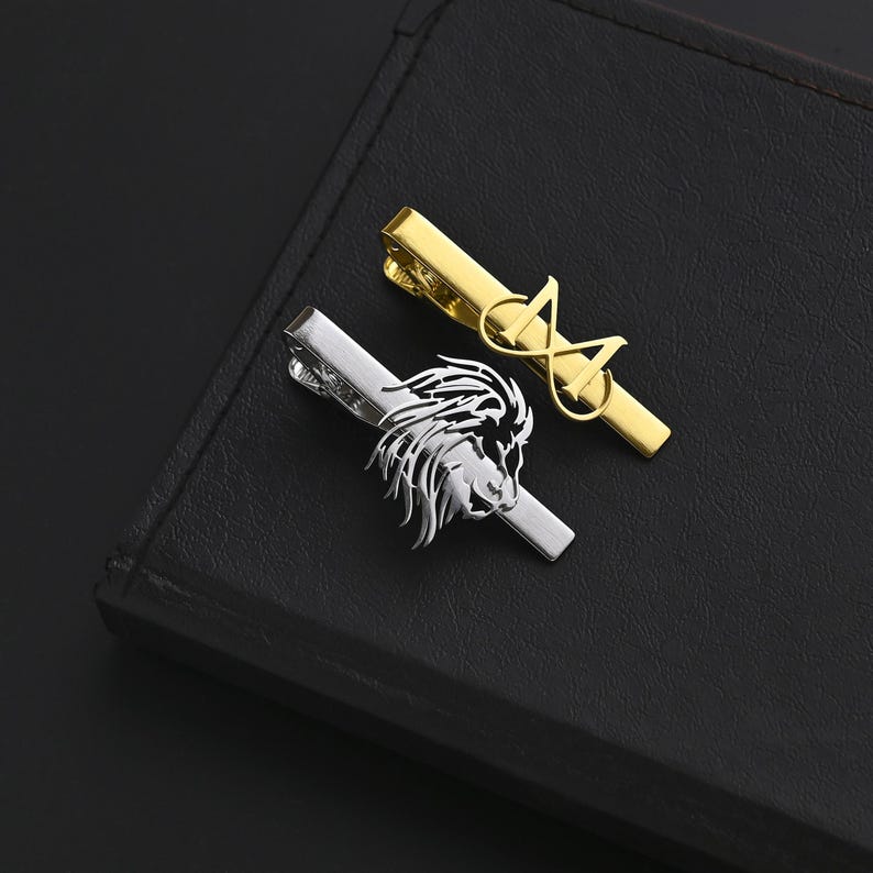Custom Logo Tie Clip, Personalized Tie Bar, Corporate Gift