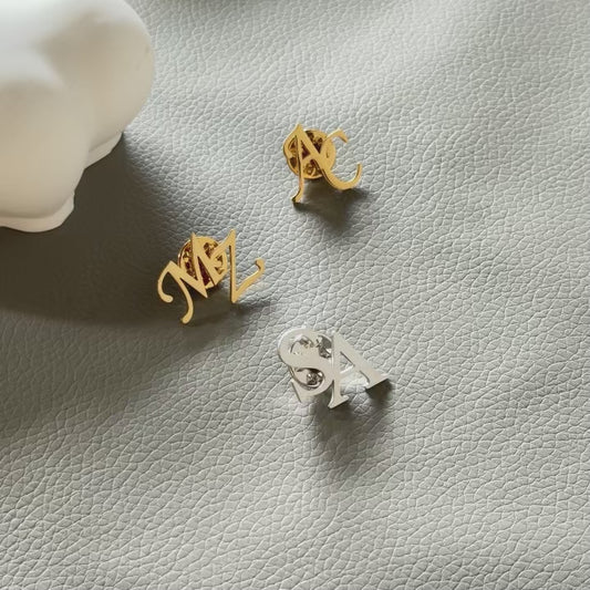 Custom Initial Brooch,  Wedding Gift